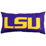 LSU Tigers 2 Sided Bolster Travel Pillow, 16" x 8", Made in the USA