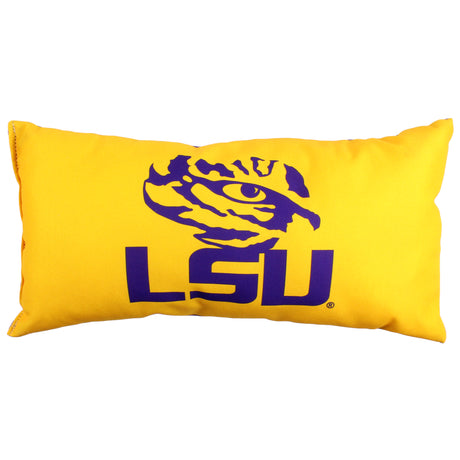 LSU Tigers 2 Sided Bolster Travel Pillow, 16" x 6", Made in the USA