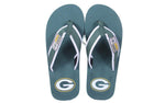 Green Bay Packers Contour Flip Flops