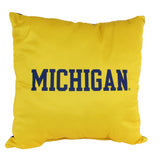 Michigan Wolverines 2 Sided Decorative Pillow, 16" x 16", Made in the USA