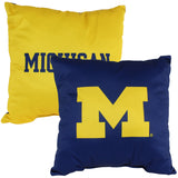 Michigan Wolverines 2 Sided Decorative Pillow, 16" x 16", Made in the USA