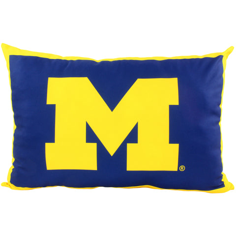 Michigan Wolverines Fully Stuffed Big Logo Pillow