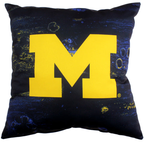 Michigan Wolverines 2 Sided Color Swept Decorative Pillow, 16" x 16"