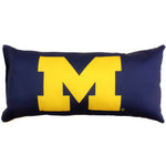 Michigan Wolverines 2 Sided Bolster Travel Pillow, 16" x 8", Made in the USA