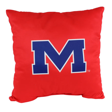 Ole Miss Rebels 2 Sided Decorative Pillow, 16" x 16", Made in the USA