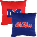Ole Miss Rebels 2 Sided Decorative Pillow, 16" x 16", Made in the USA