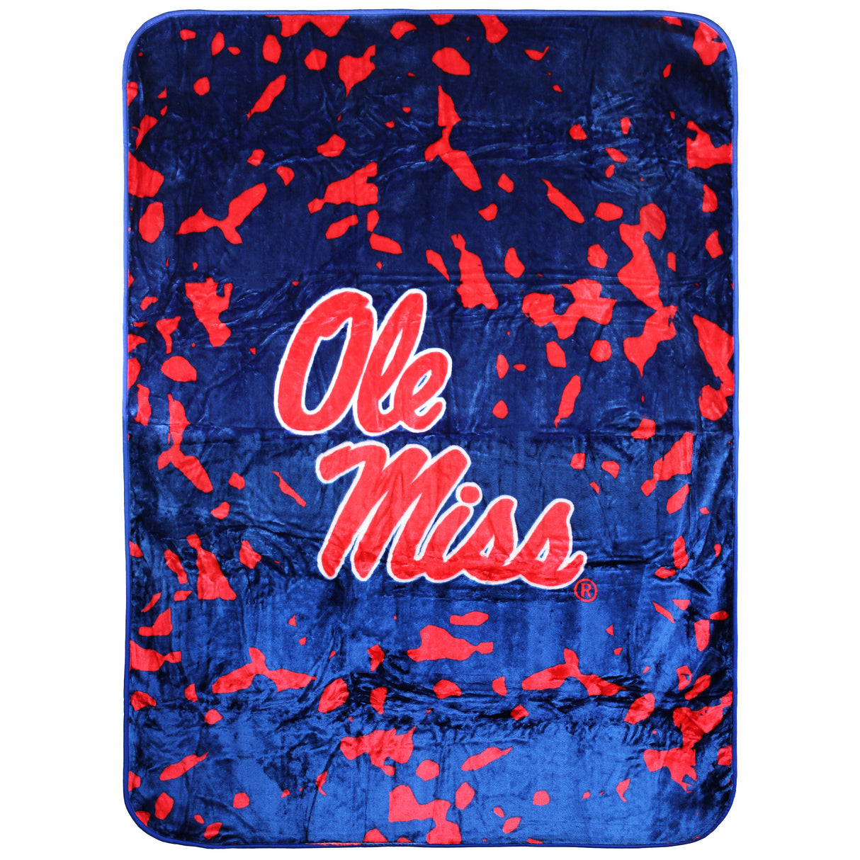 Ole Miss Rebels Plush Throw Blanket, Bedspread, 86" x 63"