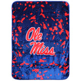 Ole Miss Rebels Plush Throw Blanket, Bedspread, 86" x 63"
