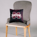Mississippi State Bulldogs 2 Sided Color Swept Decorative Pillow, 16" x 16"