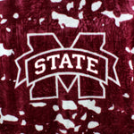 Mississippi State Bulldogs Plush Throw Blanket, Bedspread, 86" x 63"