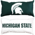Michigan State Spartans 2 Sided Bolster Travel Pillow, 16" x 8", Made in the USA