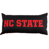 North Carolina State Wolfpack 2 Sided Bolster Travel Pillow, 16" x 8", Made in the USA