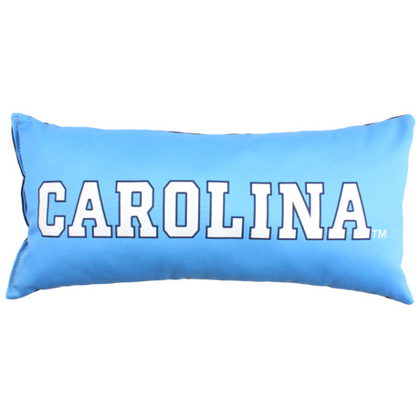 North Carolina Tar Heels 2 Sided Bolster Travel Pillow, 16" x 6", Made in the USA