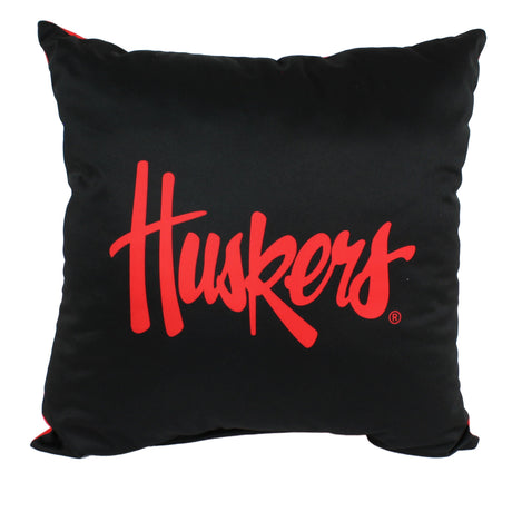 Nebraska Cornhuskers 2 Sided Decorative Pillow, 16" x 16", Made in the USA