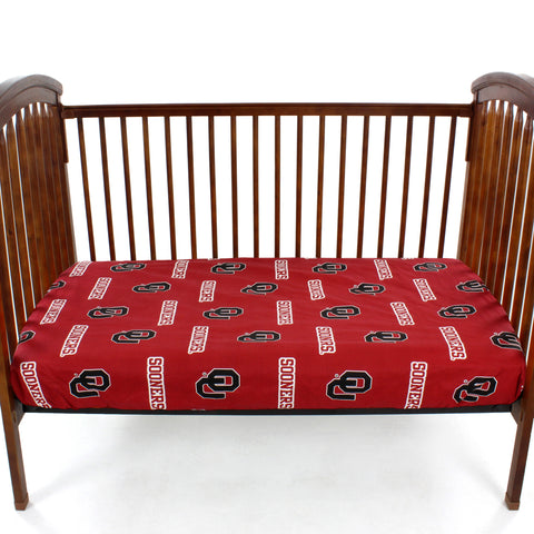 Oklahoma Sooners Baby Crib Fitted Sheet
