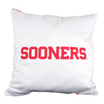 Oklahoma Sooners 2 Sided Decorative Pillow, 16" x 16", Made in the USA