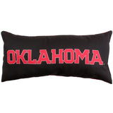 Oklahoma Sooners 2 Sided Bolster Travel Pillow, 16" x 8", Made in the USA