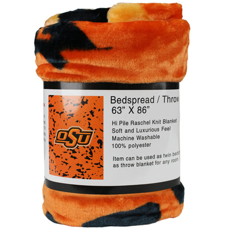 Oklahoma State Cowboys Huge Soft Plush Throw Blanket, 86" x 63"