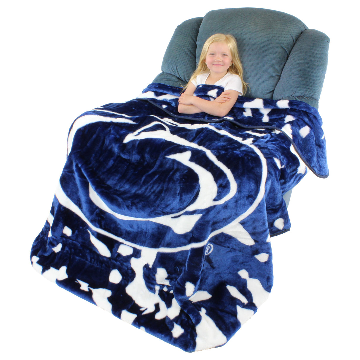 Penn State Nittany Lions Plush Throw Blanket, Bedspread, 86" x 63"