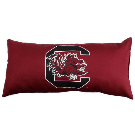 South Carolina Gamecocks 2 Sided Bolster Travel Pillow, 16" x 6", Made in the USA