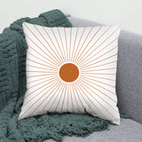 Geometric Mid Century Modern Center Rays Decorative Pillow, 2 Sizes, Made in the USA