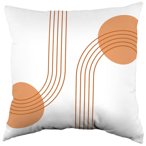 Geometric Mid Century Modern Double Decorative Pillow, 2 Sizes, Made in the USA