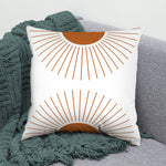 Geometric Mid Century Modern Double Rays Decorative Pillow, 2 Sizes, Made in the USA