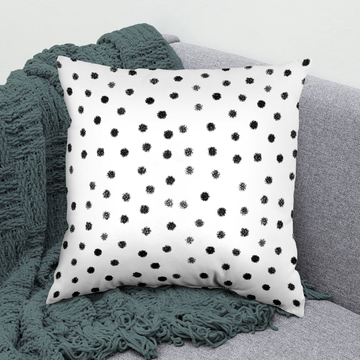 Dotted Decorative Pillow, 2 Sizes, Made in the USA, More Colors