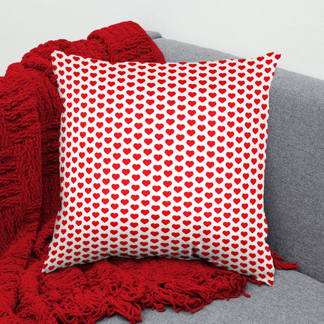 Heart Pattern Double Sided Throw Pillow, 2 Sizes
