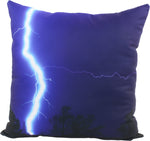 Lighting Strike, Hwy 84, Hartington, NE, 16" Decorative Pillow, Made in the USA