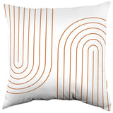 Geometric Mid Century Modern Rainbows Decorative Pillow, 2 Sizes, Made in the USA