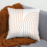 Geometric Mid Century Modern Rainbows Decorative Pillow, 2 Sizes, Made in the USA