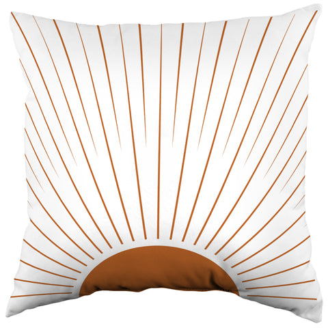 Geometric Mid Century Modern Rays Decorative Pillow, 2 Sizes, Made in the USA