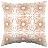 Geometric Mid Century Modern Grid Rays Decorative Pillow, 2 Sizes, Made in the USA