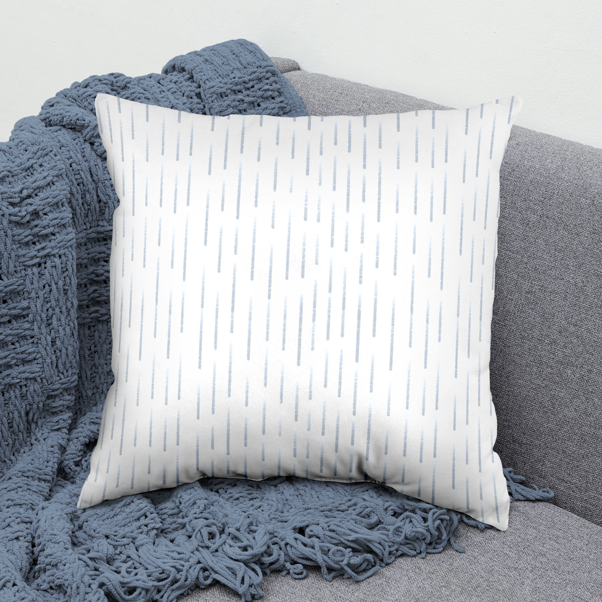 Dashed Decorative Pillow, 2 Sizes, Made in the USA, More Colors