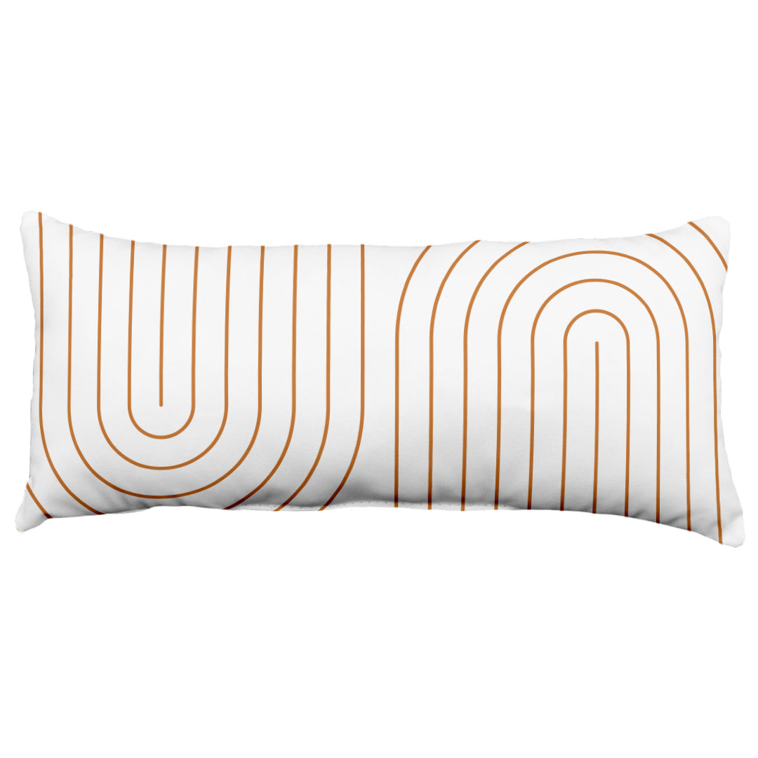 Geometric Mid Century Modern Rainbows Decorative Pillow, 2 Sizes, Made in the USA