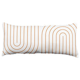 Geometric Mid Century Modern Rainbows Decorative Pillow, 2 Sizes, Made in the USA