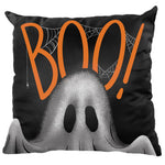 Boo Ghost Decorative Pillow, Made in the USA