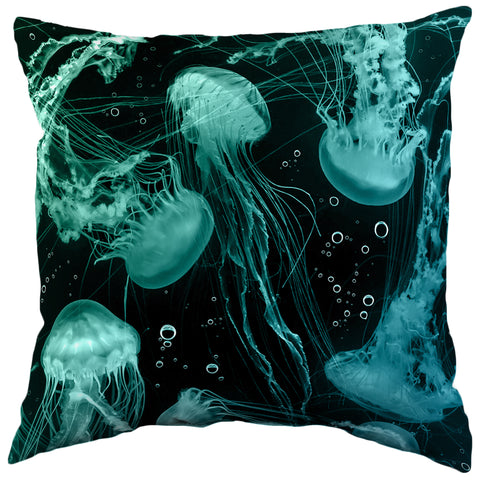 Jellyfish Decorative Pillow, Made in the USA, 2 Sizes