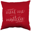 Meet Me Under the Mistletoe Decorative Pillow, Made in the USA, 2 Sizes