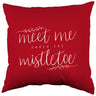 Meet Me Under the Mistletoe Decorative Pillow, Made in the USA, 2 Sizes, More Colors