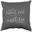 Meet Me Under the Mistletoe Decorative Pillow, Made in the USA, 2 Sizes