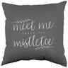 Meet Me Under the Mistletoe Decorative Pillow, Made in the USA, 2 Sizes, More Colors