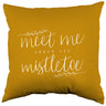 Meet Me Under the Mistletoe Decorative Pillow, Made in the USA, 2 Sizes, More Colors