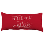 Meet Me Under the Mistletoe Decorative Pillow, Made in the USA, 2 Sizes, More Colors