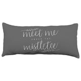 Meet Me Under the Mistletoe Decorative Pillow, Made in the USA, 2 Sizes, More Colors