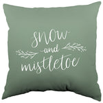 Snow & Mistletoe Decorative Pillow, 2 Sizes, Made in the USA