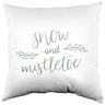 Snow & Mistletoe Decorative Pillow, 2 Sizes, Made in the USA