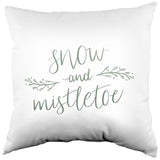 Snow & Mistletoe Decorative Pillow, 2 Sizes, Made in the USA