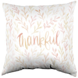 Thankful Watercolor Decorative Pillow, Made in the USA, 2 Sizes